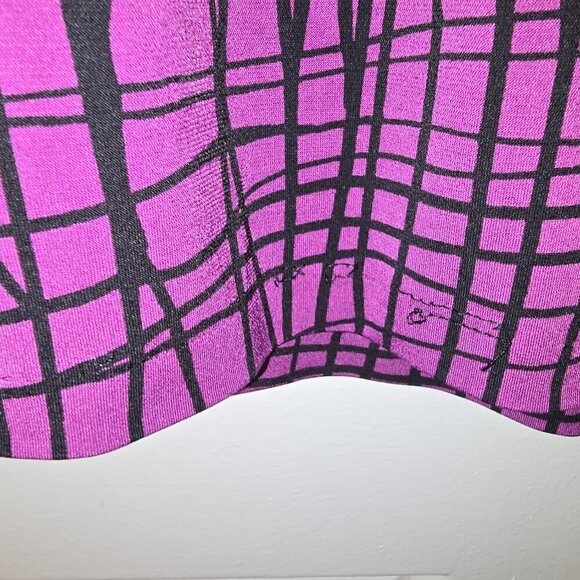 Worthington Fun Black Purple Blouse Large - Picture 5 of 7